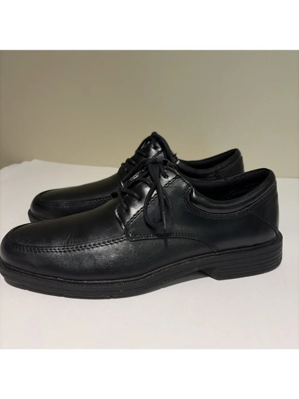 Nunn Bush Mens Black Leather Comfort Gel Oxford Shoes 81822-001 Size 10M Classic